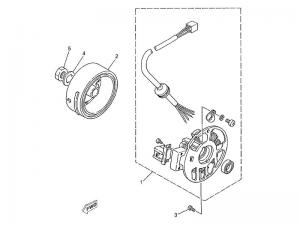 Yamaha Sprängskiss - Tändning/Generatorn Neos (02-12)