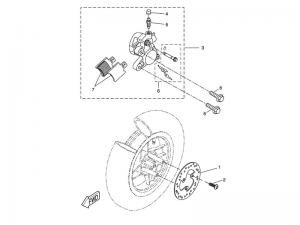 Yamaha Sprängskiss - Frambroms (Slider) 04-12