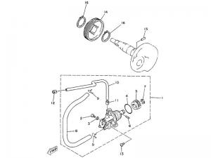 Yamaha Sprängskiss - Oljepump (Minarelli - MY)