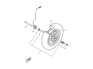 Yamaha Sprängskiss - Framhjulet (Slider) 04-12