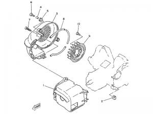 Yamaha Sprängskiss - Fläkt/Fläktkåpa (Minarelli - MY)