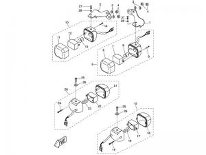 Yamaha Sprängskiss - Blinkers (Slider) 04-->