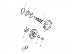 Yamaha Sprängskiss - Transmission (Minarelli - CW)