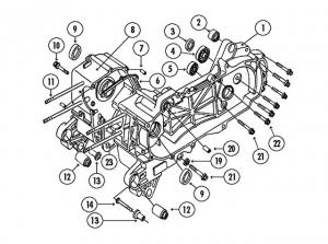 Baotian Sprängskiss - Motorblock 139QMA/QMB