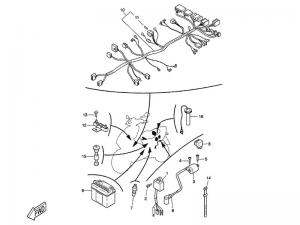 Yamaha Sprängskiss - Elsystem "2"/Kabelhärva (Aerox 98-02)