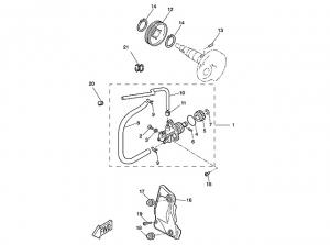 Yamaha Sprängskiss - Oljepump (Minarelli - MA)