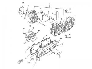 Yamaha Sprängskiss - Motorblocket (Minarelli - MY)