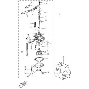 Yamaha Sprängskiss - Förgasare Slider