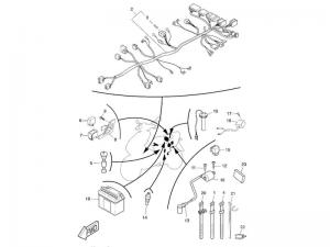 Yamaha Sprängskiss - Elsystem "2"/Kabelhärva (Aerox 04-12)