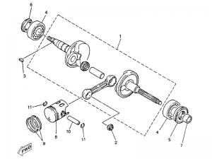 Yamaha Sprängskiss - Vevparti (Minarelli - MY)