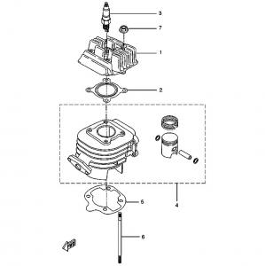 Yamaha Sprängskiss - Cylinder (Minarelli - CW)