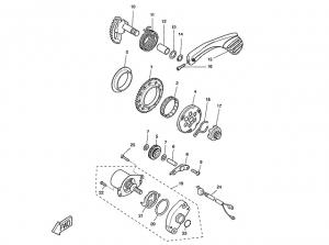 Yamaha Sprängskiss - Startanordning (Minarelli - MA)