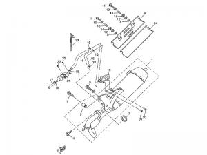 Yamaha Sprängskiss - Avgassystem (Slider) 04-->