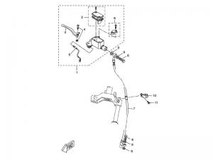 Yamaha Sprängskiss - Huvudbromscylindern (Slider) 04-12