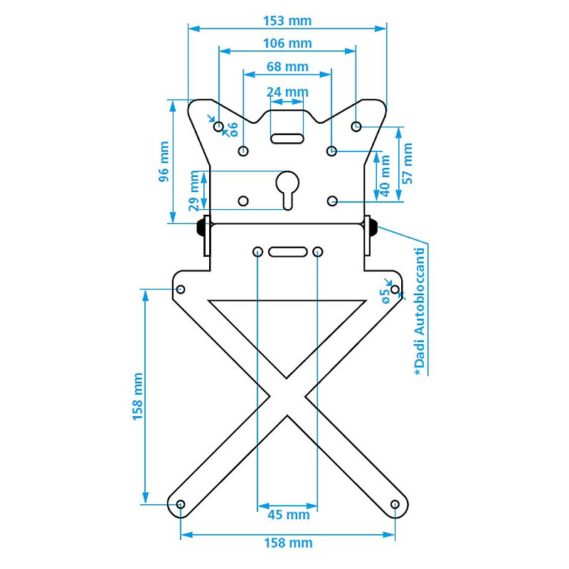 Lampa Nummerpltshllare (Universell) X-Plate