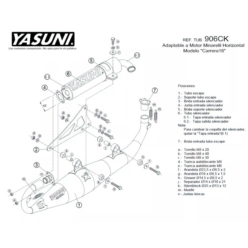 Yasuni Avgassystem (Carrera 16)