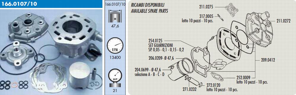 Polini Cylinderkit (Evolution 2) 70cc (10 mm)