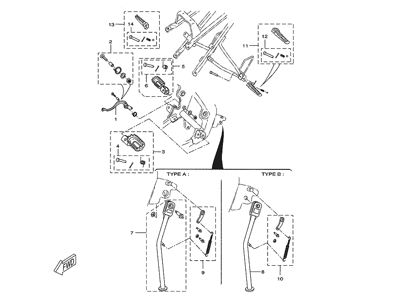 Yamaha Std, Typ B (1D5F731110 1D5F731100)