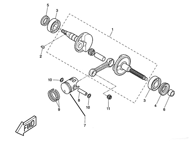 Yamaha Kolvringsset Oversize (4SBE160500)