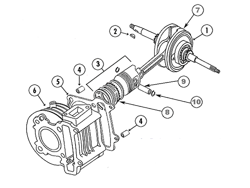 Baotian Sprngskiss - Cylinder & Vevparti 139QMA/QMB