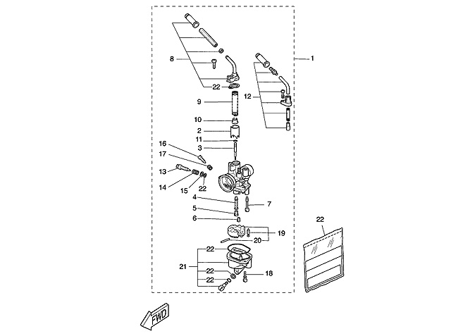 Yamaha Trottellockskit (5DNE436901)