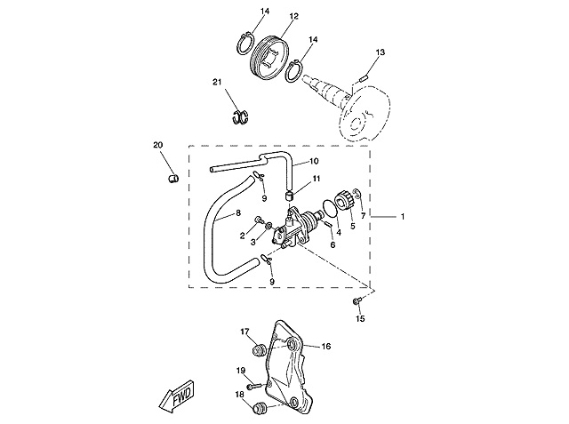 Yamaha Gummibussning, nedre (Original)